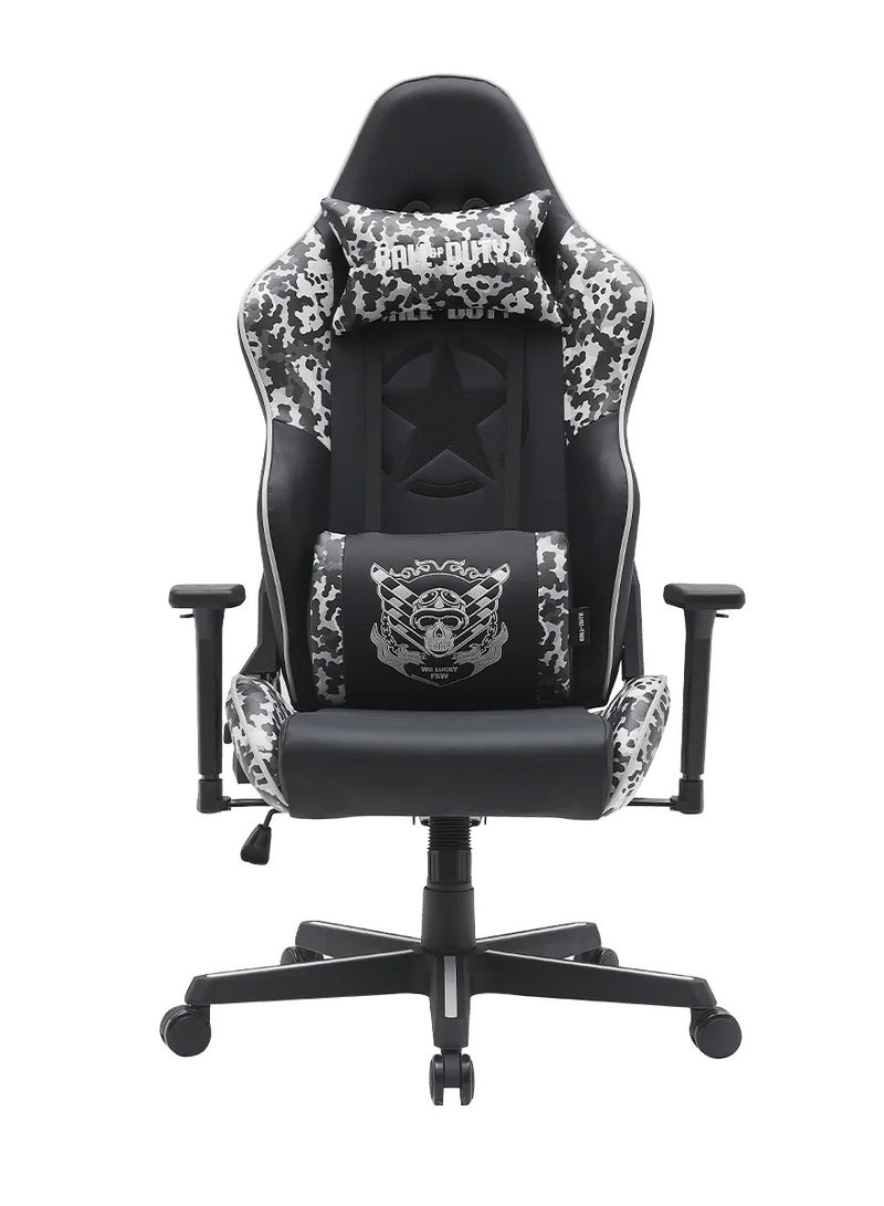 Call Of Duty (COD) Gaming Chair With  Adjustable 4D Armrest & Metal Base -  Grey/Black / GAME ON - Image 1