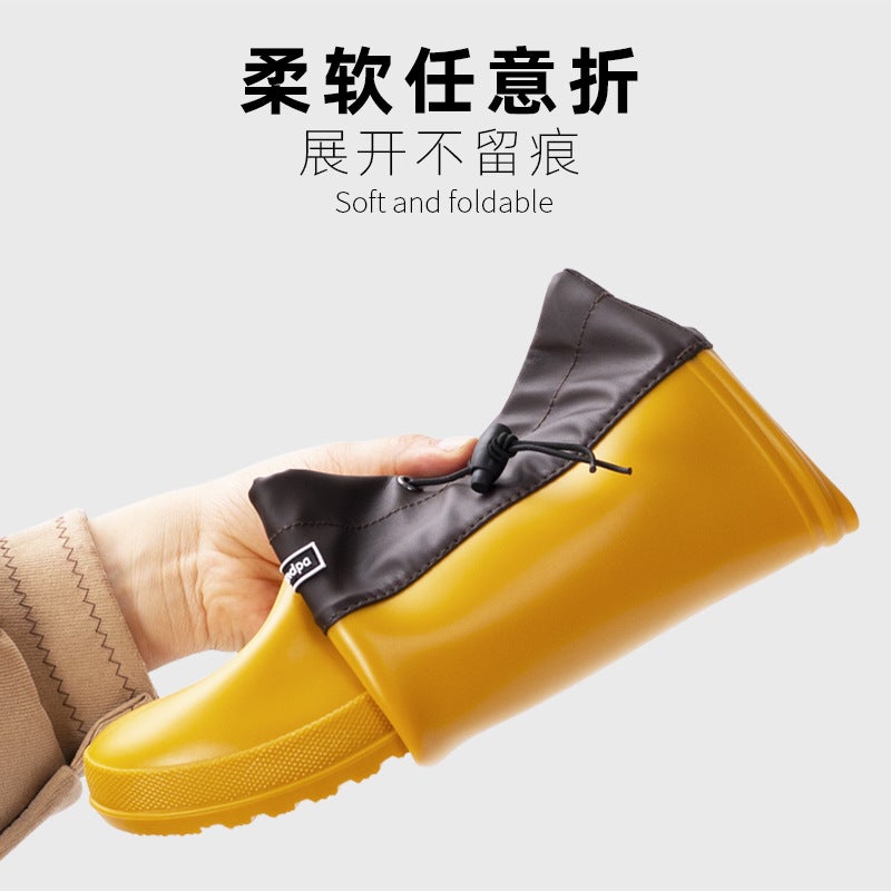Export New Fashion High-Barbed Women'S Rain Shoes Parent-Child Slim-Fit High-Top Casual Adult Rubber Shoes Water Shoes For Women - Image 4