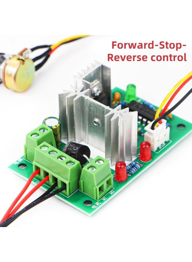 RioRand Upgraded Adjustable DC Motor Speed PWM Controller 10V 12V 24V 30V Reversing Switch 120W - Image 5