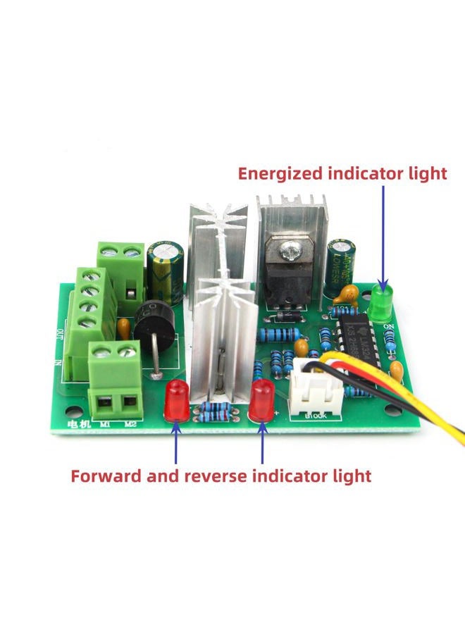 RioRand Upgraded Adjustable DC Motor Speed PWM Controller 10V 12V 24V 30V Reversing Switch 120W - Image 4