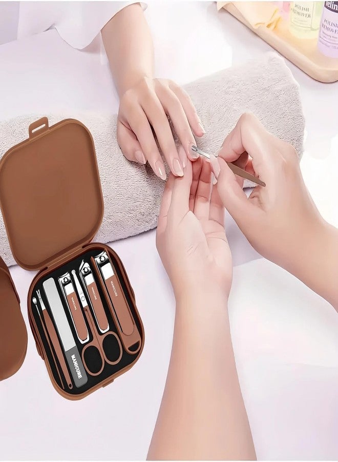 مجموعة WISHOARE للعناية بالأظافر 8 في 1، تتضمن مقص أظافر من الفولاذ المقاوم للصدأ، مجموعة العناية بالقدمين، حقيبة سفر، أداة قص أظافر محمولة لليدين والقدمين، أدوات العناية الشخصية - Image 5
