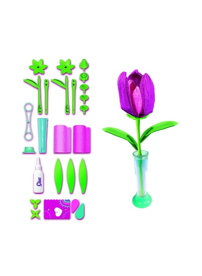 Clementoni Idea Create Your Flower - Tulip | Do it Yourself | DIY Craft Kit | Educational & Learning | Creative Gift for Kids and Adults - Image 3