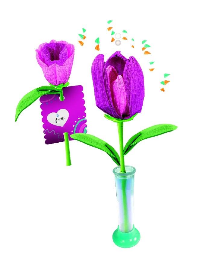 Clementoni Idea Create Your Flower - Tulip | Do it Yourself | DIY Craft Kit | Educational & Learning | Creative Gift for Kids and Adults - Image 2