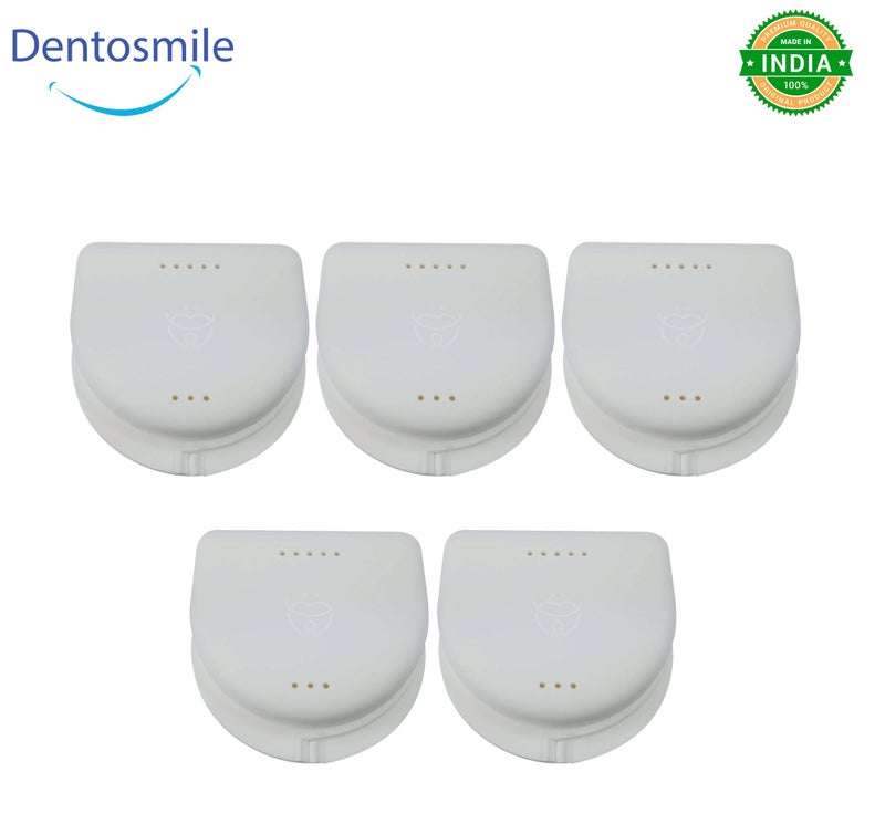 Dentosmile Dental Orthodontic Retainer/Aligner Case/Box/Mouth Guard and Denture Storage in White Colour (5) - Image 3