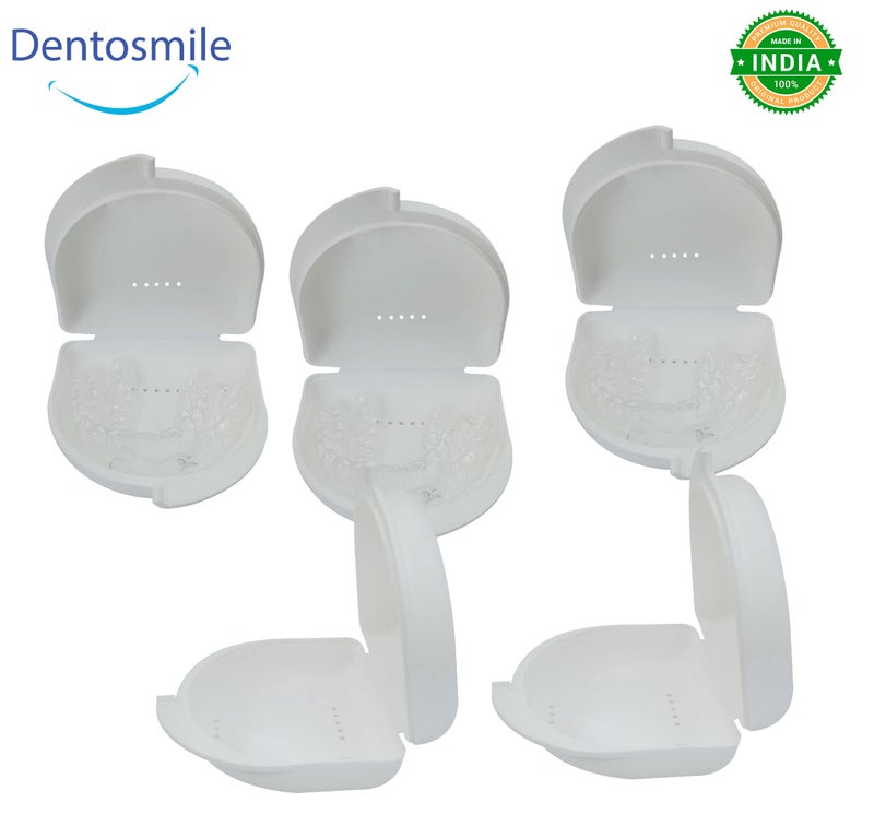 Dentosmile Dental Orthodontic Retainer/Aligner Case/Box/Mouth Guard and Denture Storage in White Colour (5) - Image 2