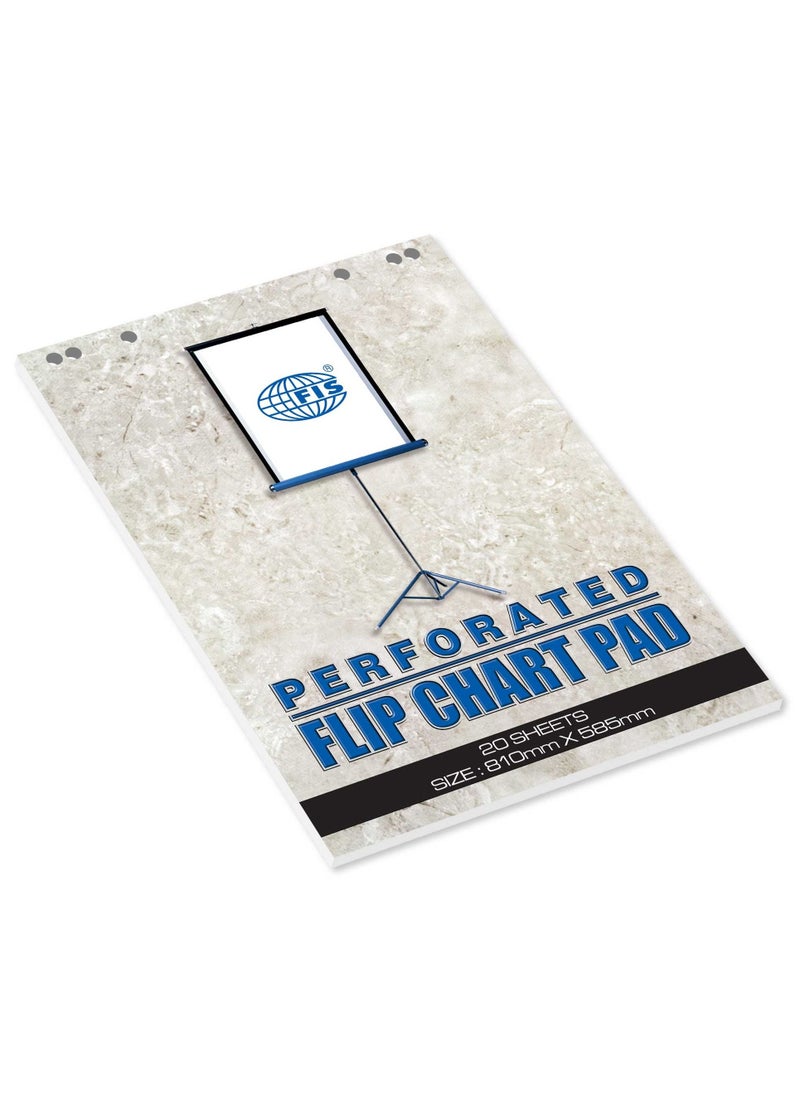 FIS FIS Flip Chart Pads, 80 gsm - 585 x 810 mm (20 Sheets)  - Image 1