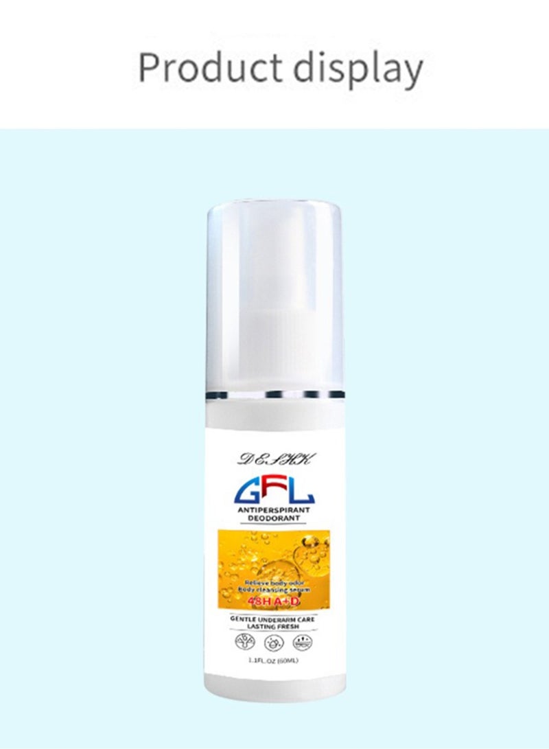 GFL Antiperspirant Deodorant Spray, Gentle Underarm Care, Long Lasting Fresh, 48 Hour Sweat and Odor Protection, Relieve Body Odor, for Unisex 60ml - Image 5