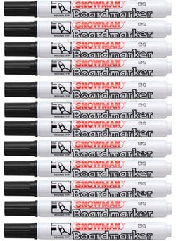 Snowman BG-12 S Blackboard Marker - 12 Pieces 