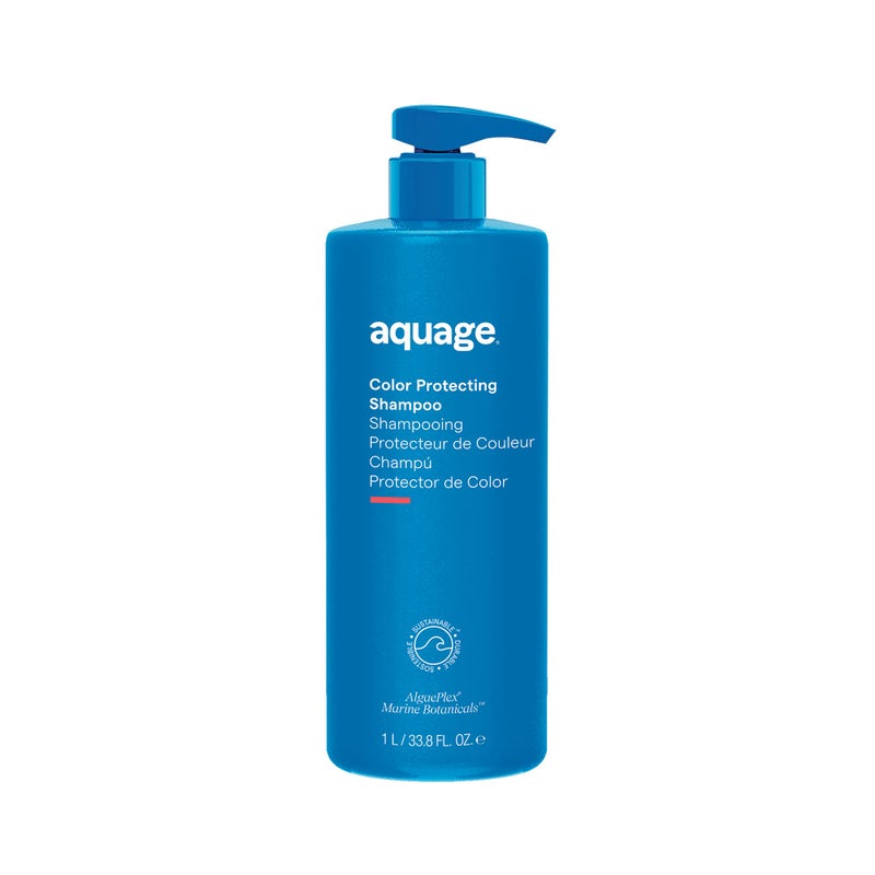 AQUAGE Color Protecting Shampoo, Nourishing Marine Botanicals to Seal In Color and Provide Gentle Cleansing, 33.8 oz - Image 1