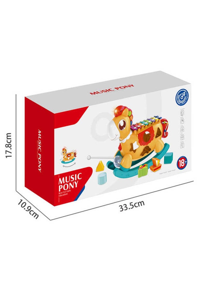 A fun and educational musical toy for children, in the shape of a horse, specially designed for children aged 18 months and above, to enhance their skills and develop their mental abilities early, suitable for boys and girls.  - Image 4