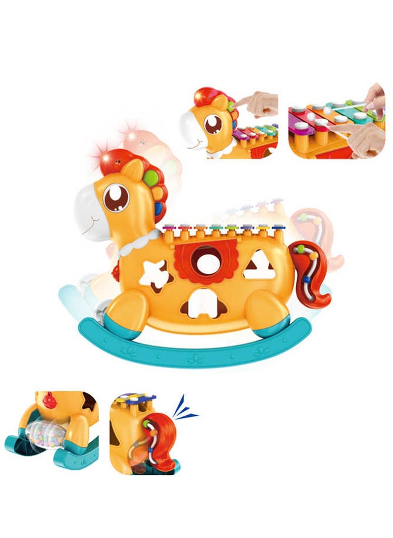 A fun and educational musical toy for children, in the shape of a horse, specially designed for children aged 18 months and above, to enhance their skills and develop their mental abilities early, suitable for boys and girls.  - Image 2