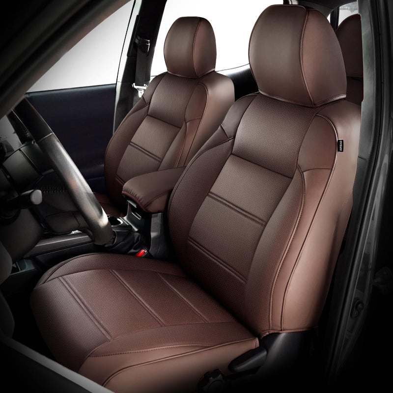 DrCarNow for Toyota Tacoma Seat Covers 20162022 2023Fit for Tacoma Seat Cover Crew CabDouble Cab Brown Waterproof Leather Accessories
