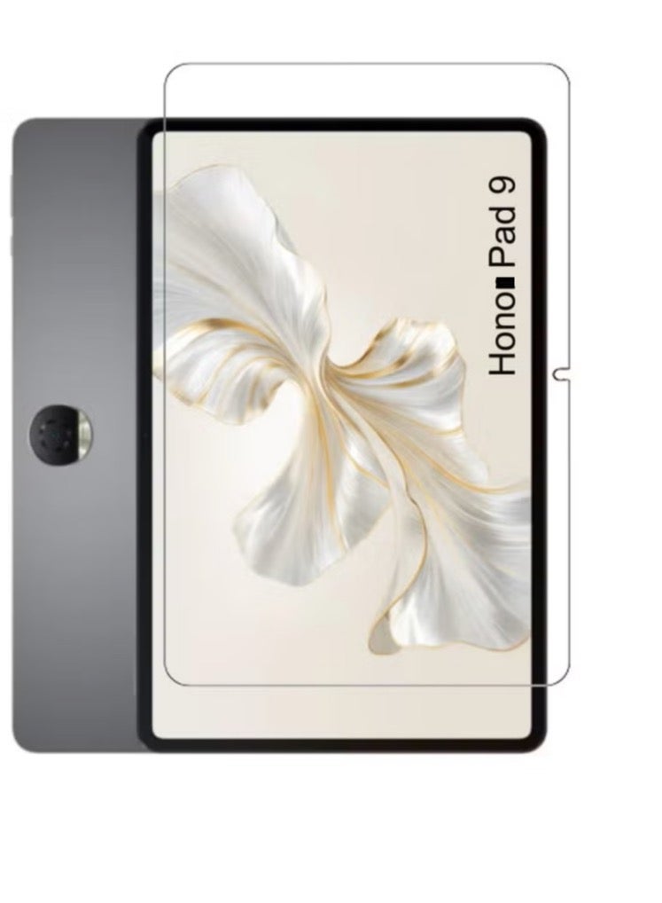 ستيكر لاصقة حماية للشاشة من الزجاج المقوى 9H فائقة الدقة لهاتف هونر باد 9 مقاس 12.1 بوصة 2023 شفاف - Image 1