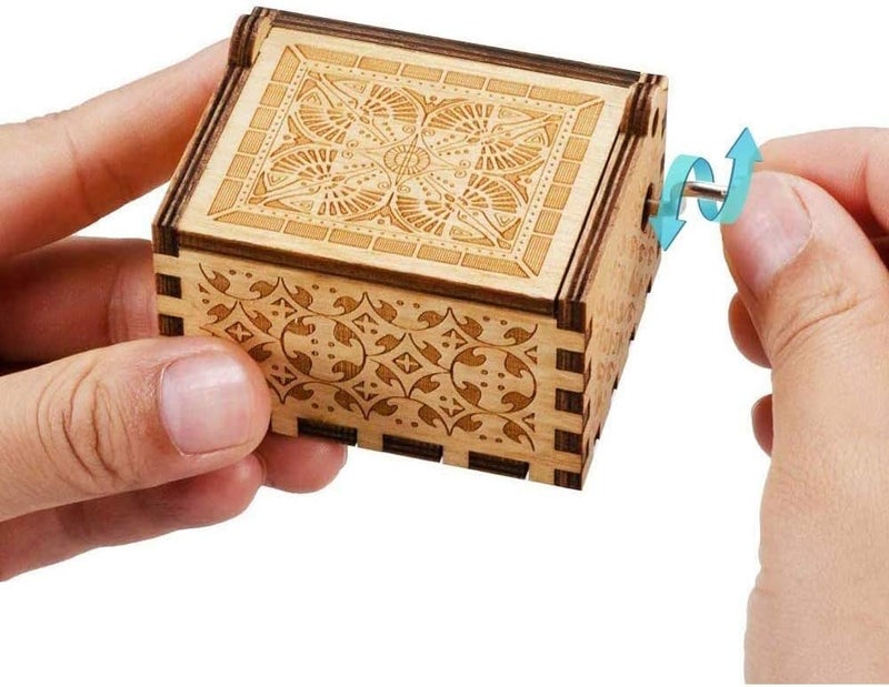 Muzero Pooh Music Box Gift for Wife Girlfriend Couples, Christams Xmas Present Anniversary Mother Day Birthday Women Gifts Hand Crand Wooden Musical Box Play You are My Sunshine - Image 5