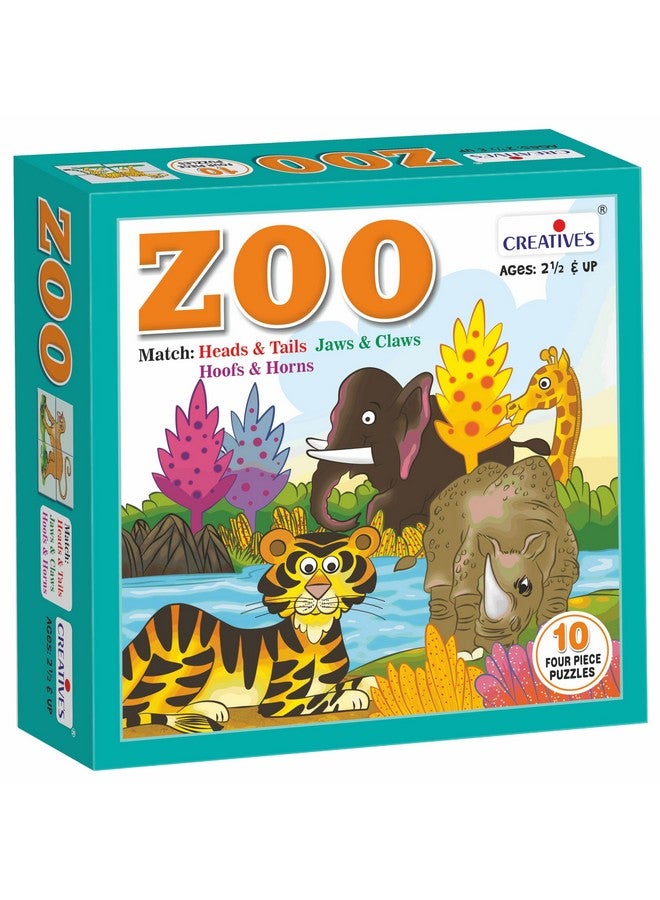 Creative's Creative’s Zoo | Animal Jigsaw Puzzles| Match‘Head and Tails’, ‘Jaws and Claws’ and ‘Hoofs and Horns Puzzles | Eye Hand Coordination Puzzles| Jigsaw puzzles for Girls & Boys| Learning & Educational Puzzles for kids | Problem Solving for kids Puzzles | Ages for 2 & up - Image 1