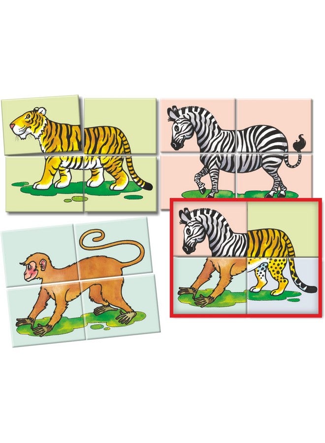 Creative's Creative’s Zoo | Animal Jigsaw Puzzles| Match‘Head and Tails’, ‘Jaws and Claws’ and ‘Hoofs and Horns Puzzles | Eye Hand Coordination Puzzles| Jigsaw puzzles for Girls & Boys| Learning & Educational Puzzles for kids | Problem Solving for kids Puzzles | Ages for 2 & up - Image 2