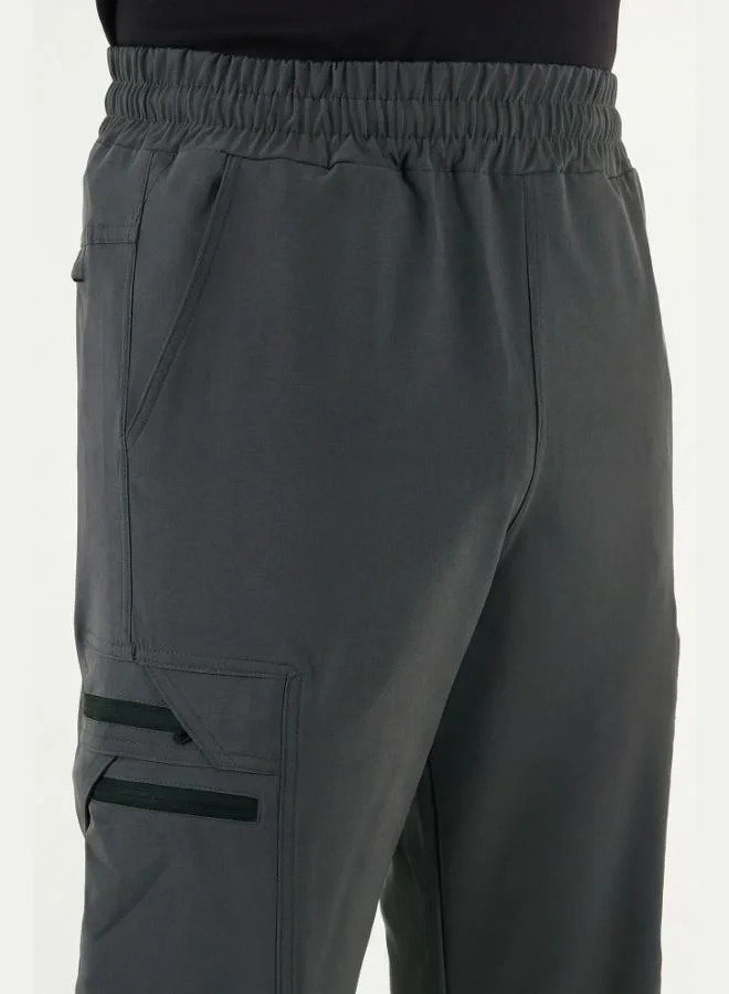 Buratti  Buratti Regular Fit Elastic Waist Water Repellent Straight Leg Trekking and Courier Trousers Men's PANTS 693288 for Men | Best Price UAE