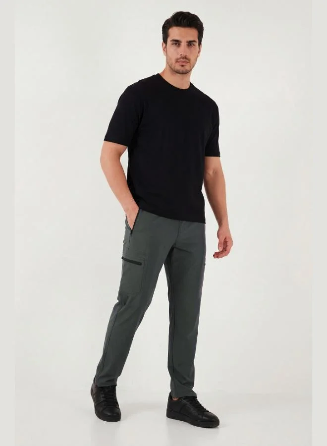 Buratti  Buratti Regular Fit Elastic Waist Water Repellent Straight Leg Trekking and Courier Trousers Men's PANTS 693288 for Men | Best Price UAE