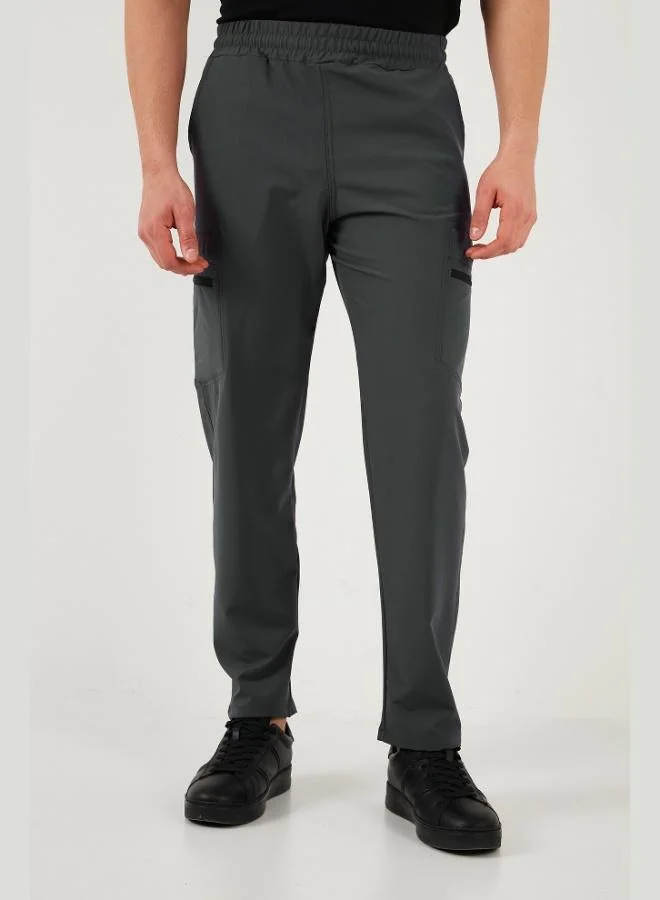 Buratti  Buratti Regular Fit Elastic Waist Water Repellent Straight Leg Trekking and Courier Trousers Men's PANTS 693288 for Men | Best Price UAE