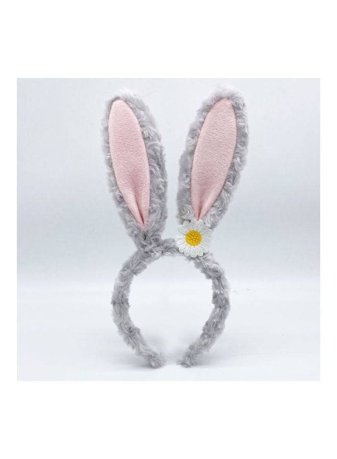 NIBEMINENT Bunny Ears Headband Grey/Pink - Image 2