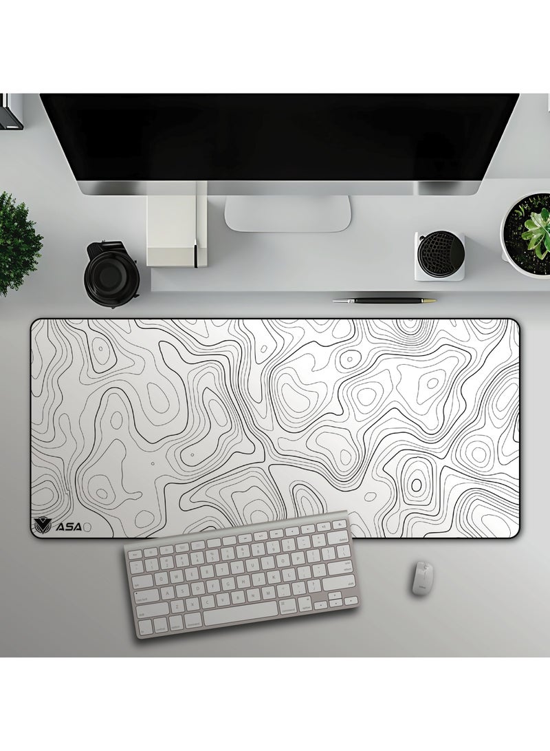 ASA Extended Mouse Pad 90x40cm Non-Slip Rubber Base with Stitched Edges, Smooth Cloth Surface, Waterproof  - Image 2