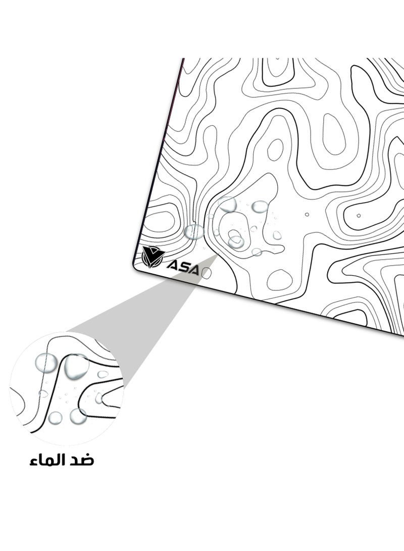 ASA Extended Mouse Pad 90x40cm Non-Slip Rubber Base with Stitched Edges, Smooth Cloth Surface, Waterproof  - Image 4