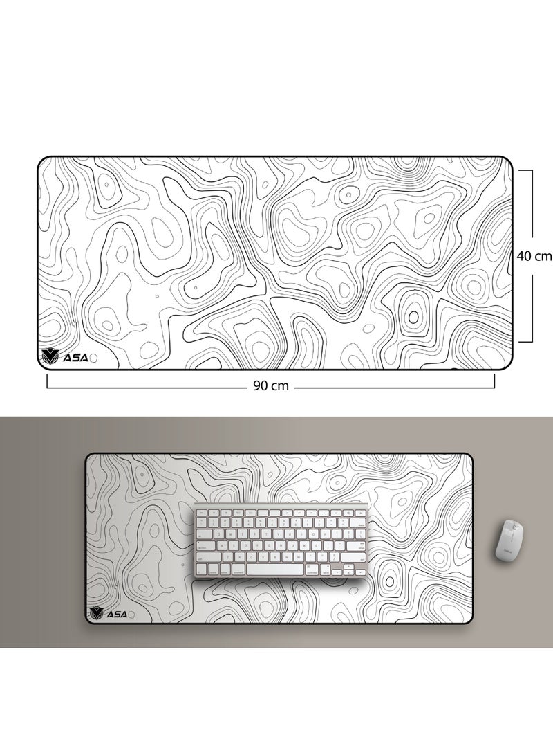 ASA Extended Mouse Pad 90x40cm Non-Slip Rubber Base with Stitched Edges, Smooth Cloth Surface, Waterproof  - Image 3