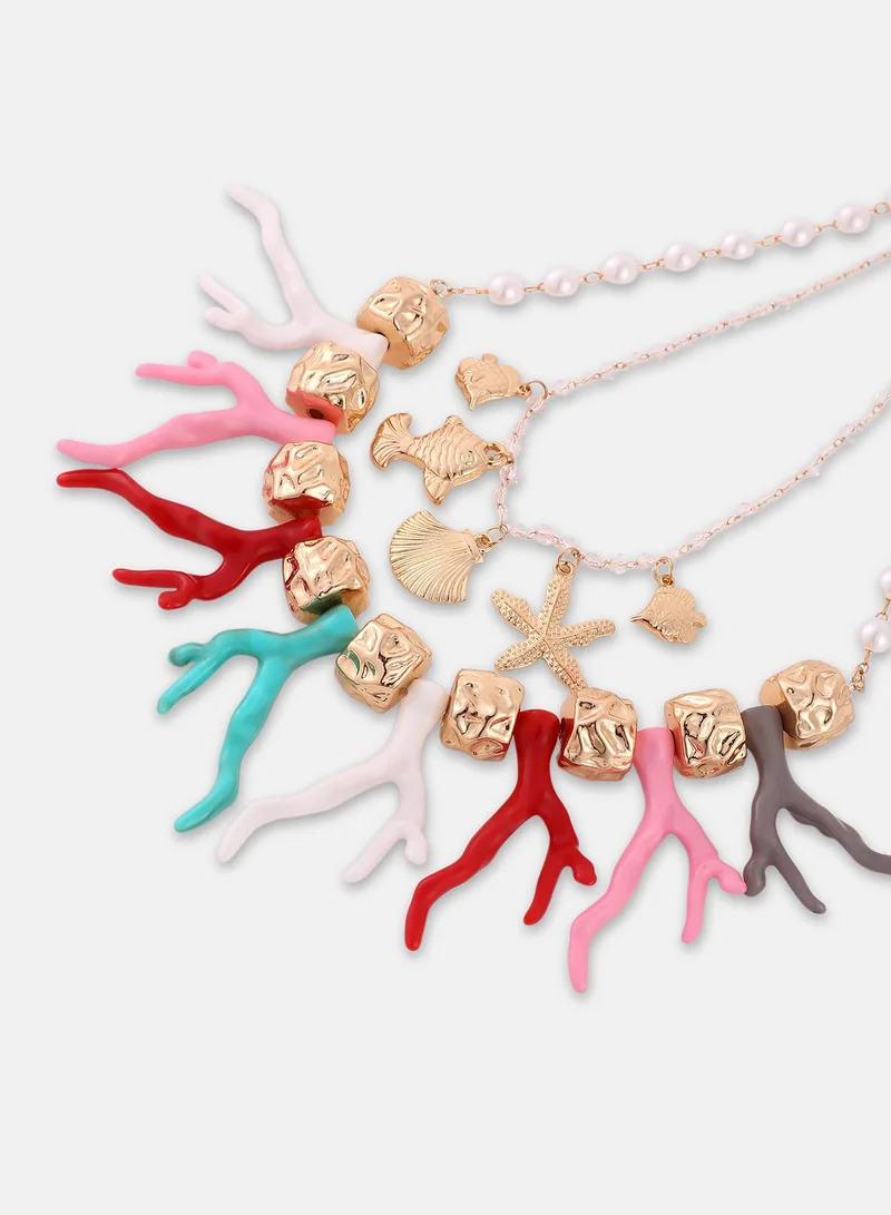 سوهي Women's The Noirini Multi-Layer Necklace