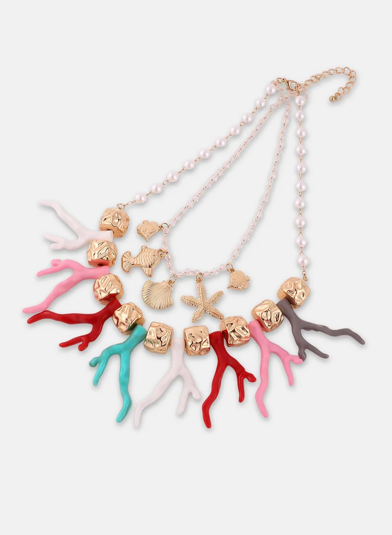 سوهي Women's The Noirini Multi-Layer Necklace