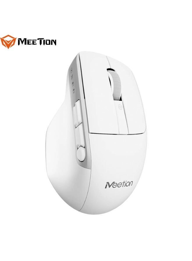MEETION Dual-Mode Ergonomic Mouse BTM012 Dual-Mode Connectivity Whisper Quiet Clicks Adjustable 6 levels DPI Smart Light Indicators Dual-System Compatibility Custom Control Buttons - Image 3