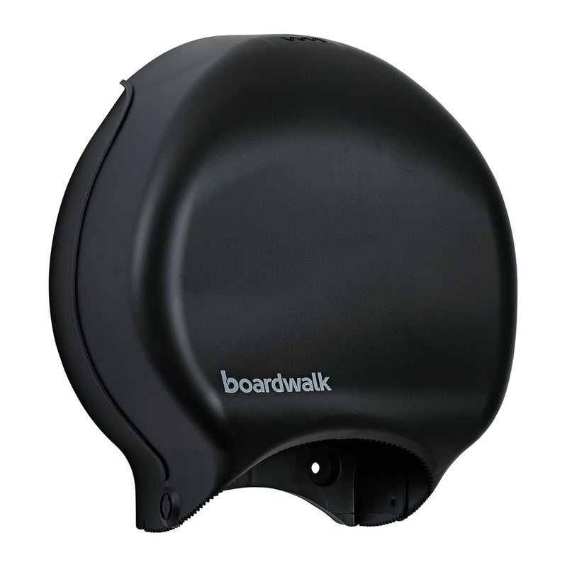 Boardwalk R2000BKBW 11 in x 625 in x 1225 in Single Jumbo Toilet Tissue Dispenser  Black - Image 2