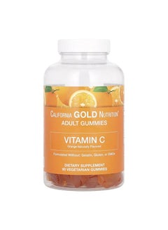 California Gold Nutrition California Gold Nutrition, Vitamin C Supplement, Natural Orange Flavor, 90 Gummies  - Image 1