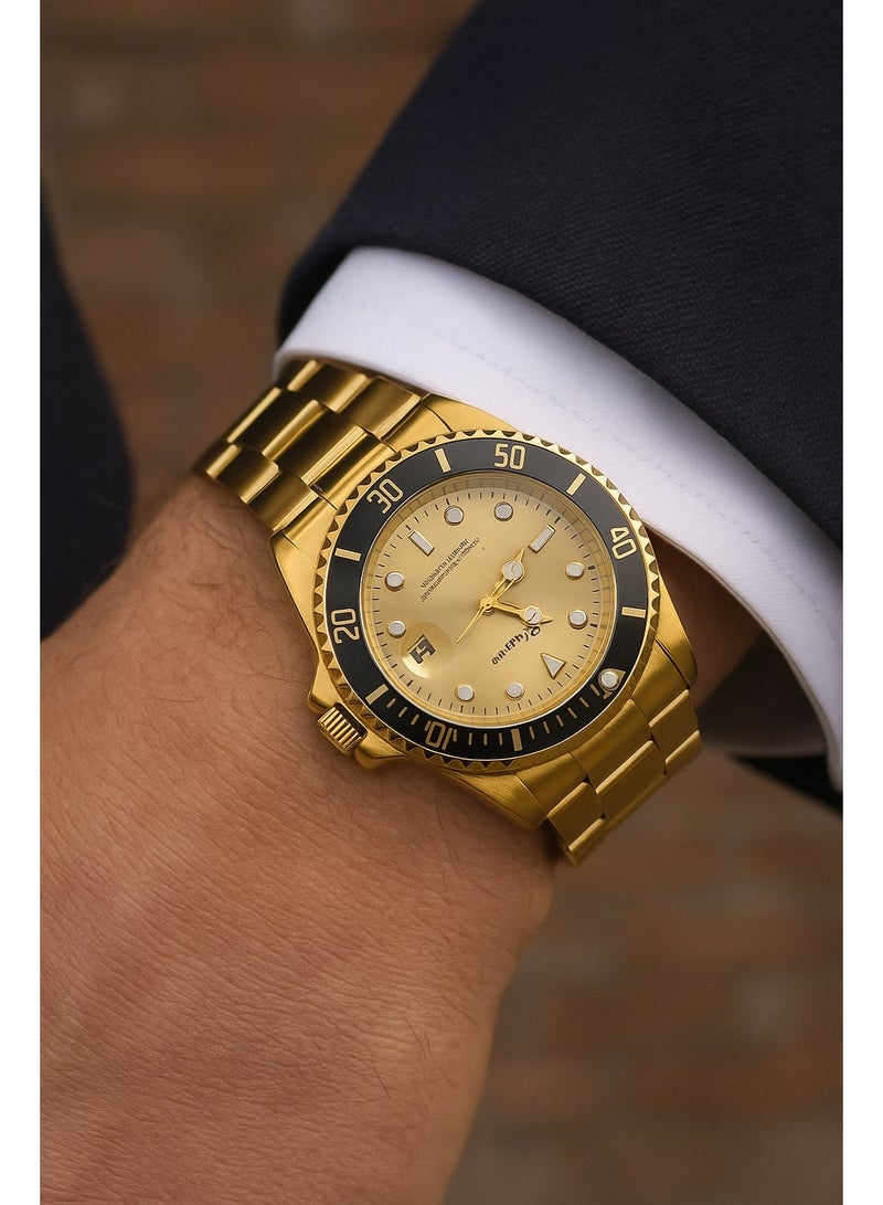 Elanova Luxury men’s watch made of stainless steel, water-resistant with sapphire crystal glass, luminous hands, and precise quartz movement. Model EL777 - Image 2