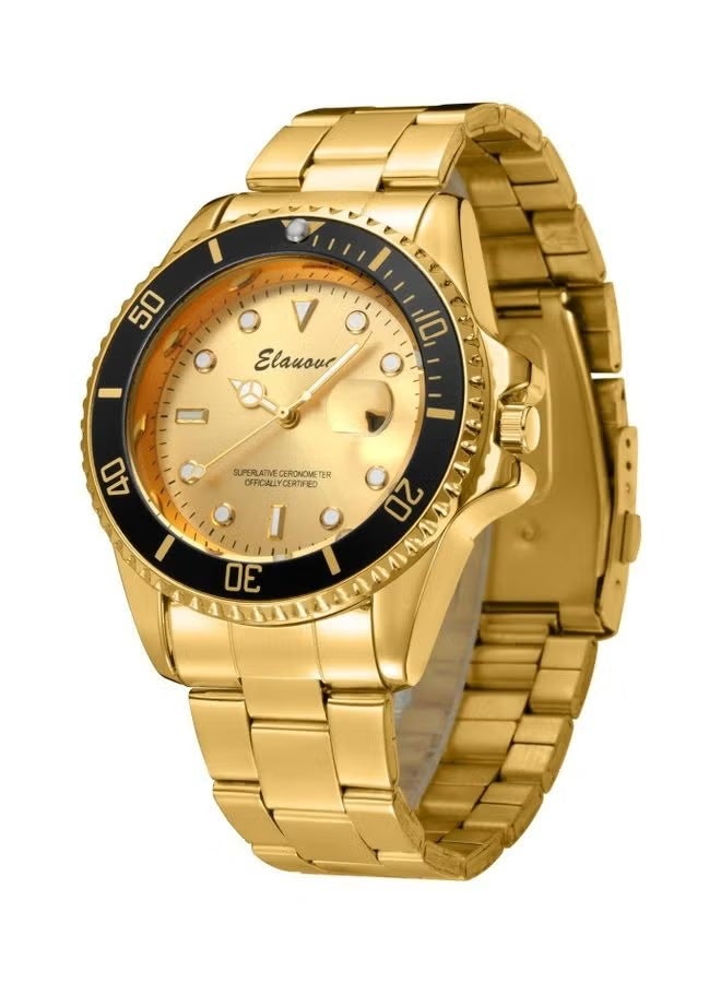 Elanova Luxury men’s watch made of stainless steel, water-resistant with sapphire crystal glass, luminous hands, and precise quartz movement. Model EL777 - Image 3