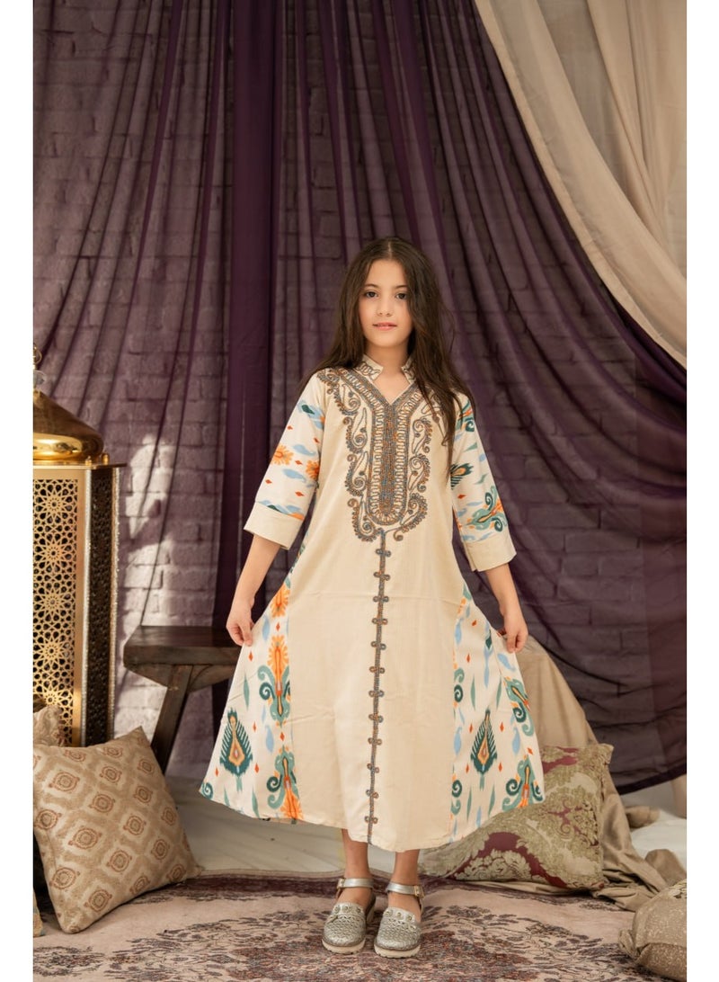 AFandina Exclusive mother and daughter jalabiya with a distinctive pattern | Family Elegance SM - 45 - Image 3