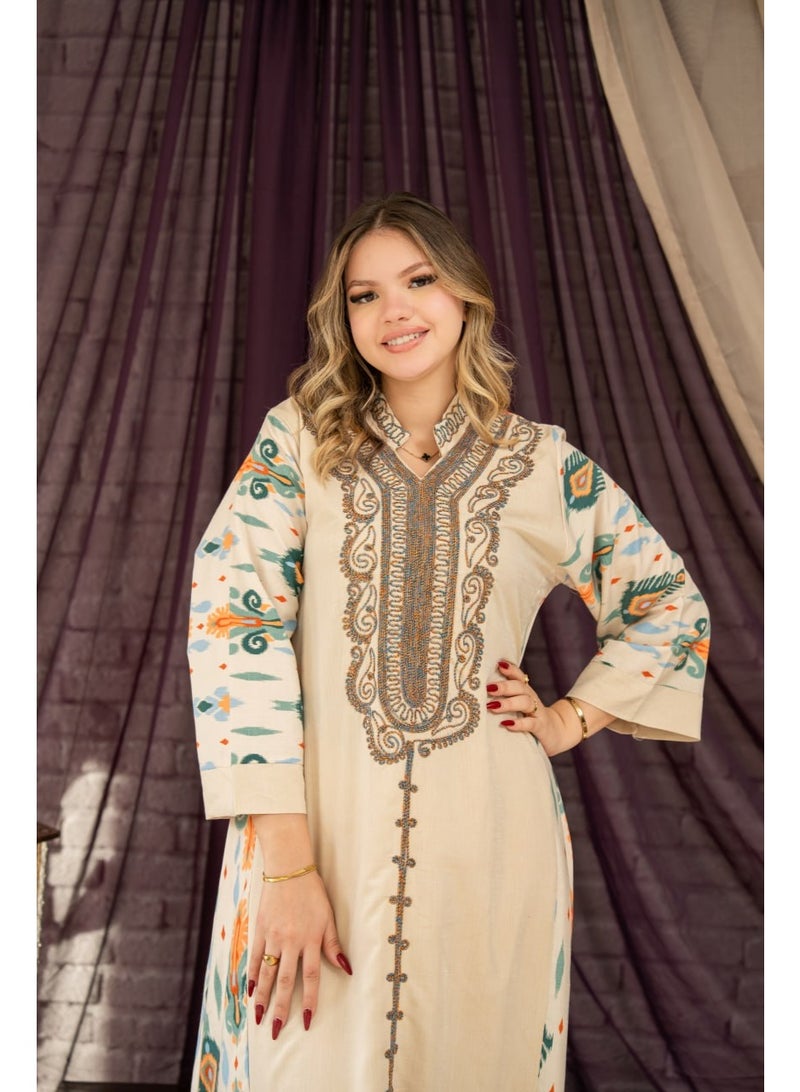 AFandina Exclusive mother and daughter jalabiya with a distinctive pattern | Family Elegance SM - 45 - Image 4