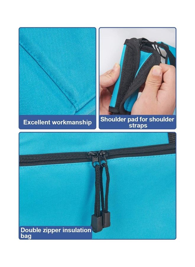 NIBEMINENT Mesh Beach Picnic Bag With Insulated Cooler Compartment - Image 3