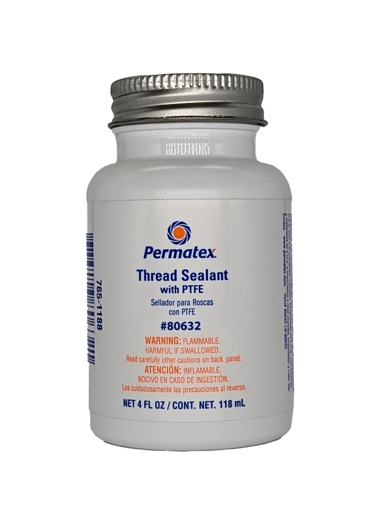 Permatex 80632 Thread Sealant with PTFE, 4 oz. , White - Image 3