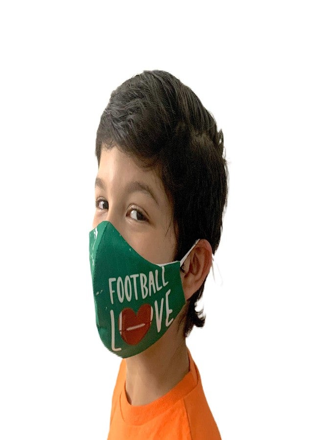 Must Kids Face Mask Reusable Breathable Age 5-14, Youth (Football) - Image 1