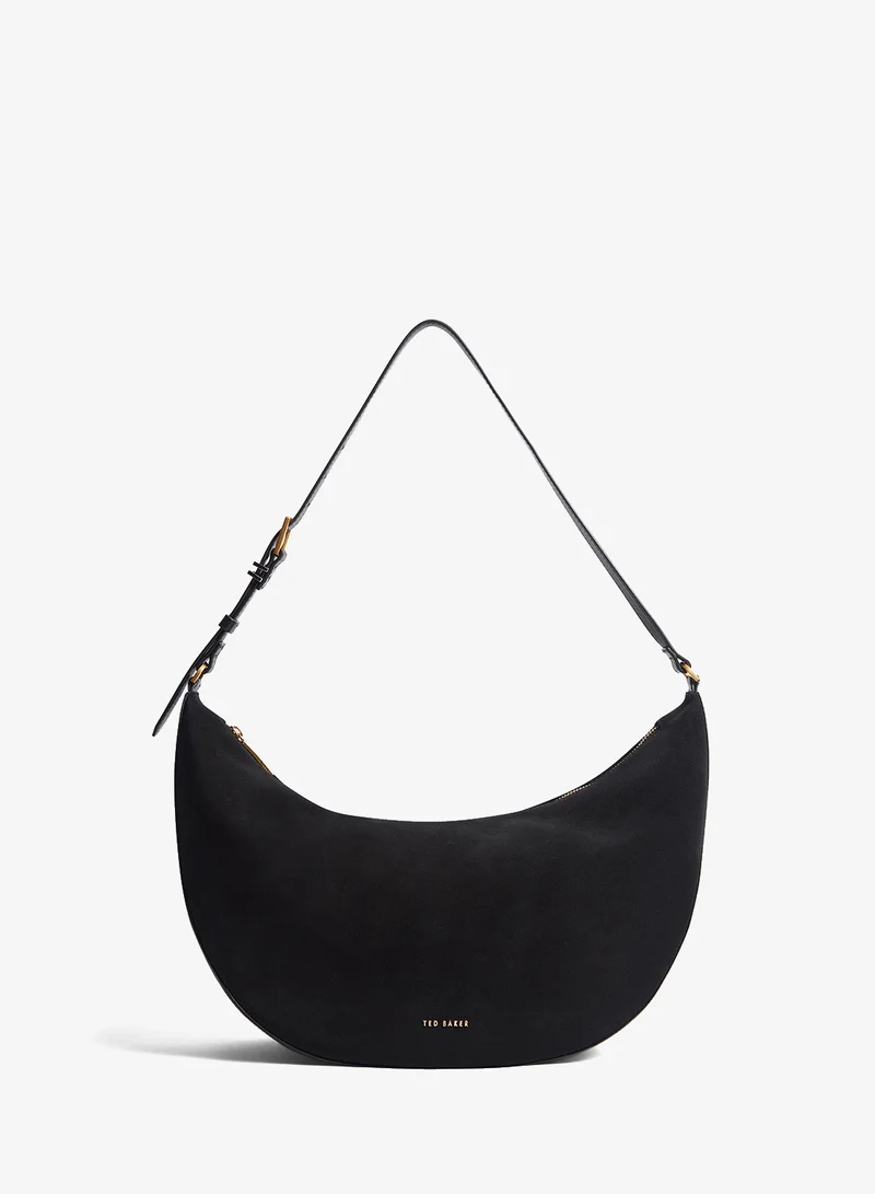 Taliee Suede Belted Shoulder Bag