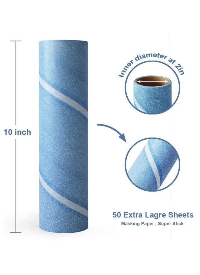 LEO Large 10Inch Wide Lint Roller Refills 6 Rolls 300 UltraWide Sheets For Lint Removers Household Cleaning Easily Remove Pet Hair Dust And Debris From Floors Carpets And Furniture  - Image 2