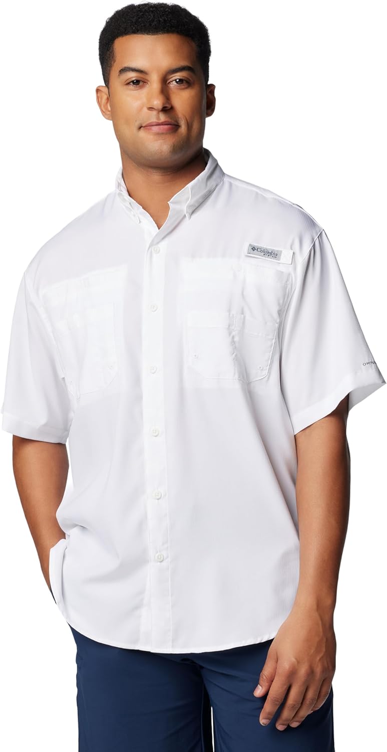 Columbia Men's PFG Tamiami II Short Sleeve Fishing Shirt - Moisture Wicking and Sun Protection - Image 1