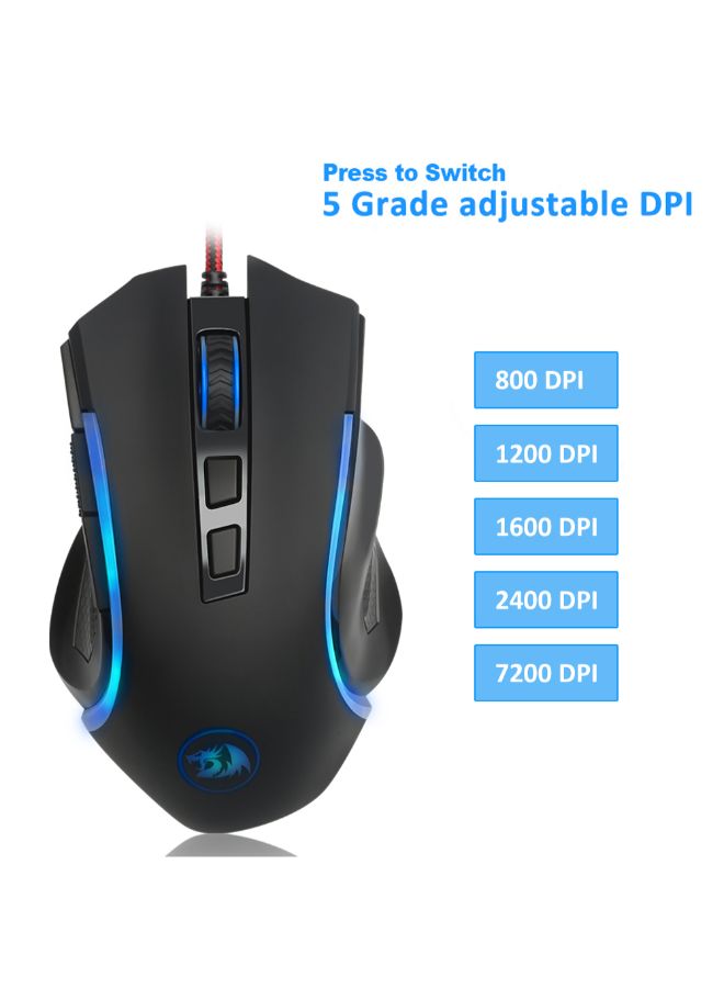 ريدراجون ماوس ضوئي سلكي للألعاب طراز M607 - Image 4