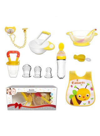 Baby Feeding Gift 12-Piece, Includes Suction Bowl with spoon, Silicone Food Teething Feeder With 3 Size, Ultra-Soft Silicone Baby Food Bottle With Spoon, Fresh Foods Masher And Bowl, Baby Feeding Bib - pzsku/ZFE20C2A6D25248DF43CBZ/45/_/1727161078/e48cd456-eec5-46d6-93bc-769c73e62245