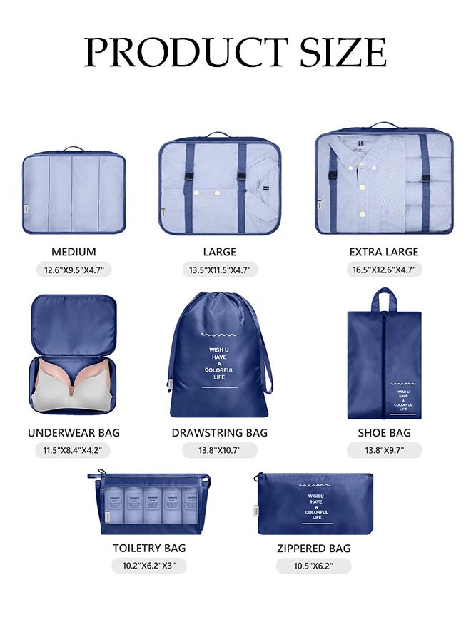 DUNISO 8 Pcs Set Organizer bags for Travel Organizer Bags Accessories Luggage Suitcase Organizer Waterproof Wash Bag Clothes Storage - Image 2