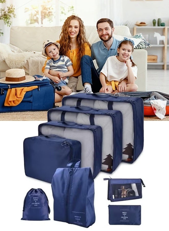 DUNISO 8 Pcs Set Organizer bags for Travel Organizer Bags Accessories Luggage Suitcase Organizer Waterproof Wash Bag Clothes Storage - Image 1