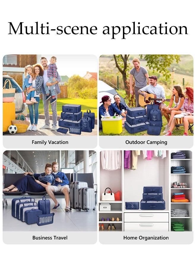 DUNISO 8 Pcs Set Organizer bags for Travel Organizer Bags Accessories Luggage Suitcase Organizer Waterproof Wash Bag Clothes Storage - Image 3