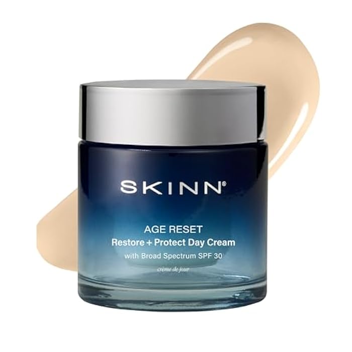 SKINN Age Reset, Anti-Aging Facial Day Cream with SPF 30 - Daily Lightweight Multi-Correction Face Moisturizer Firms, Hydrates & Brightens Skin – with Vitamin C+ 100% Mineral SPF - Image 1