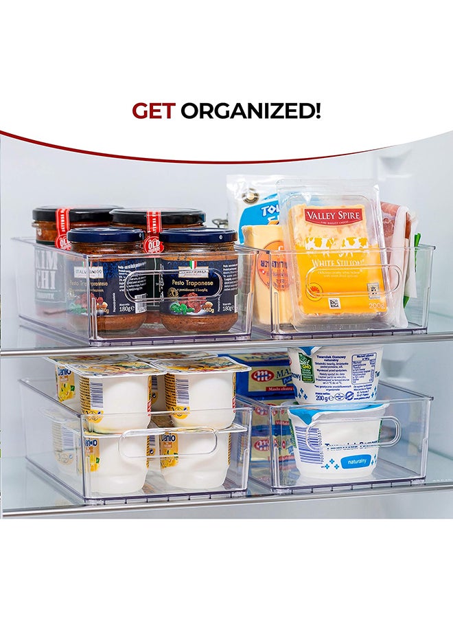 Generic Fridge Organizer Bins Refrigerator Organizer Set Of 2 Refrigerator Organizer Bins And Freezer Organizer. Clear Storage Bins With Handles For Pantry Organization And Storage. By Fullstar.  - Image 3