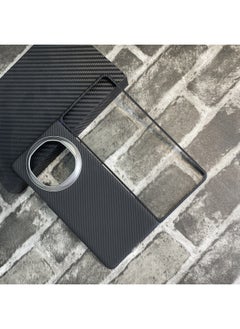 Black-gray 600D fine-textured volcanic metal frame set for Huawei Mate X6 (compatible with X6 Collector's Edition)